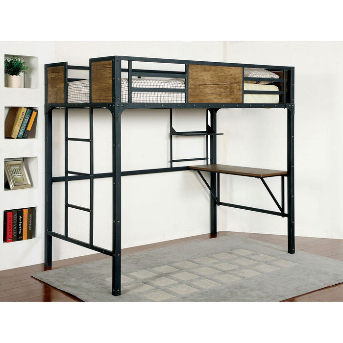 CLAPTON Black Twin Bed w/ Workstation - Royal Furniture & Gifts (MI) - Multi Location
