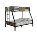 CLAPTON Black Twin/Full Bunk Bed - Royal Furniture & Gifts (MI) - Multi Location