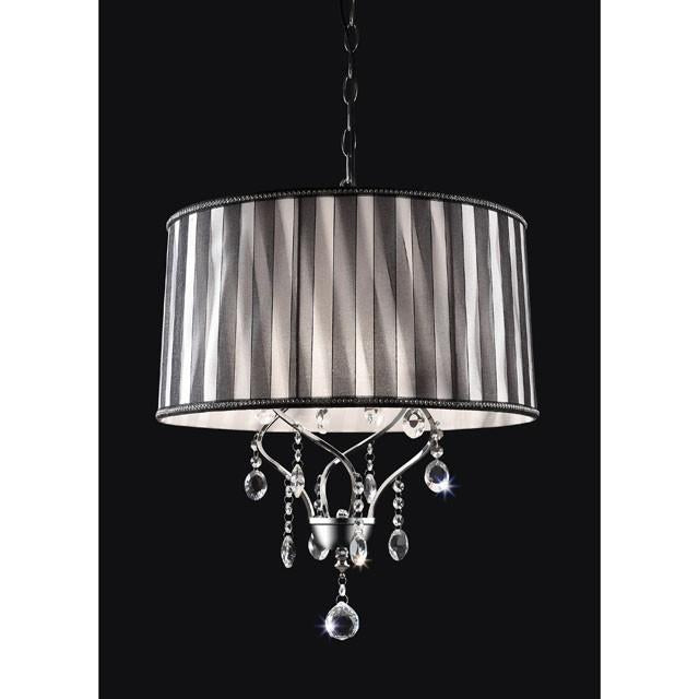 Arya Black/Chrome Ceiling Lamp, Hanging Crystal - Royal Furniture & Gifts (MI) - Multi Location