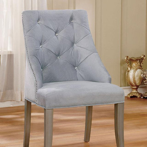 DIOCLES Silver/Light Gray Side Chair (2/CTN) - Royal Furniture & Gifts (MI) - Multi Location