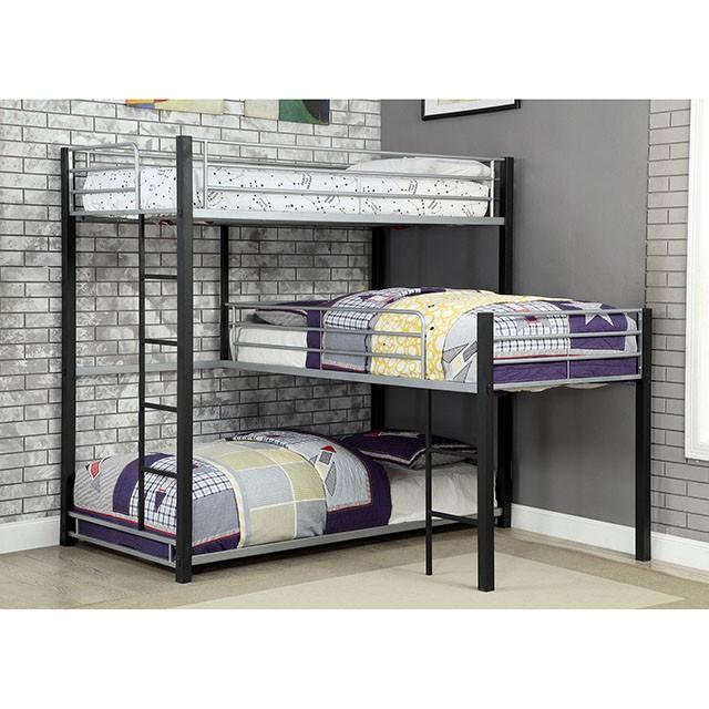 Aubrey Sand Black Twin Triple Decker Bed - Royal Furniture & Gifts (MI) - Multi Location