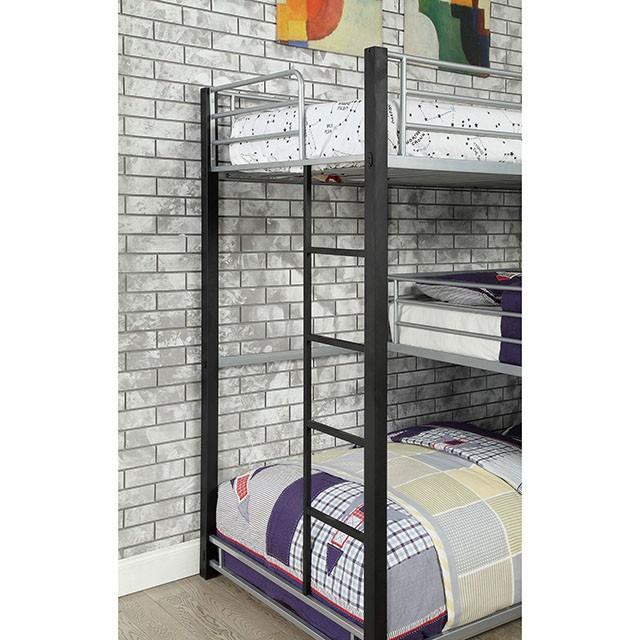 Aubrey Sand Black Twin Triple Decker Bed - Royal Furniture & Gifts (MI) - Multi Location