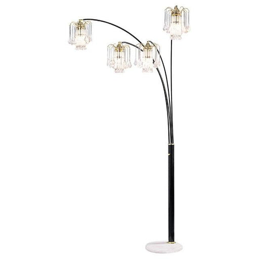 Elouise Black/Gold Arch Lamp - Royal Furniture & Gifts (MI) - Multi Location