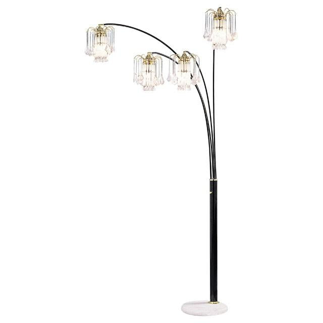 Elouise Black/Gold Arch Lamp - Royal Furniture & Gifts (MI) - Multi Location