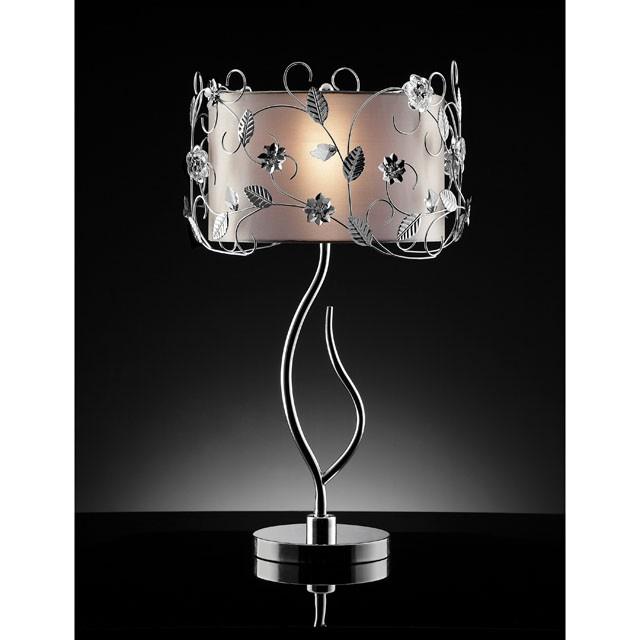 Elva Silver/Chrome Table Lamp, Double Shade - Royal Furniture & Gifts (MI) - Multi Location