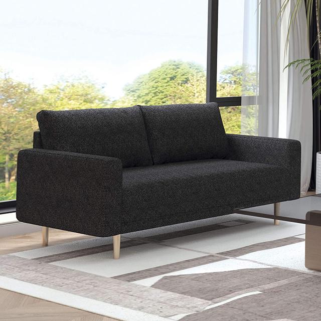 ELVERUM Loveseat, Black - Royal Furniture & Gifts (MI) - Multi Location