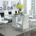 Eva White/Clear Dining Table - Royal Furniture & Gifts (MI) - Multi Location