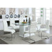 Eva White/Clear Dining Table - Royal Furniture & Gifts (MI) - Multi Location