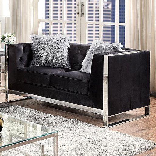 EVADNE Loveseat w/ Pillows, Black - Royal Furniture & Gifts (MI) - Multi Location