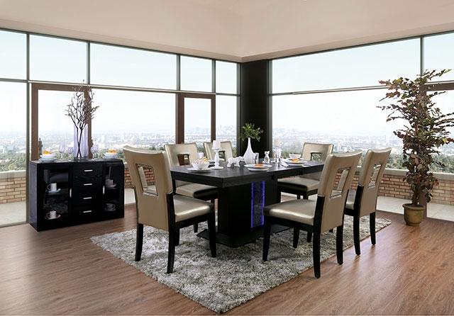 Evangeline Black/Beige Dining Table - Royal Furniture & Gifts (MI) - Multi Location