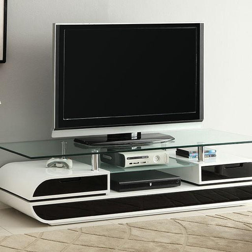 Evos Black/White 63" TV Console - Royal Furniture & Gifts (MI) - Multi Location