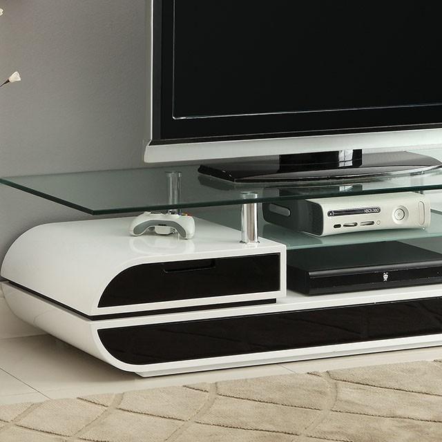 Evos Black/White 63" TV Console - Royal Furniture & Gifts (MI) - Multi Location