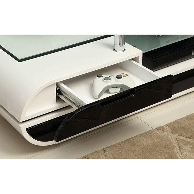 Evos Black/White 63" TV Console - Royal Furniture & Gifts (MI) - Multi Location