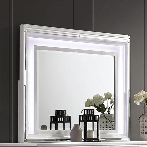 EMMELINE Mirror w/ LED Lights, White - Royal Furniture & Gifts (MI) - Multi Location