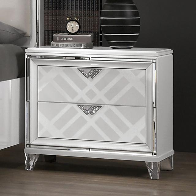 EMMELINE Night Stand w/ USB, White - Royal Furniture & Gifts (MI) - Multi Location
