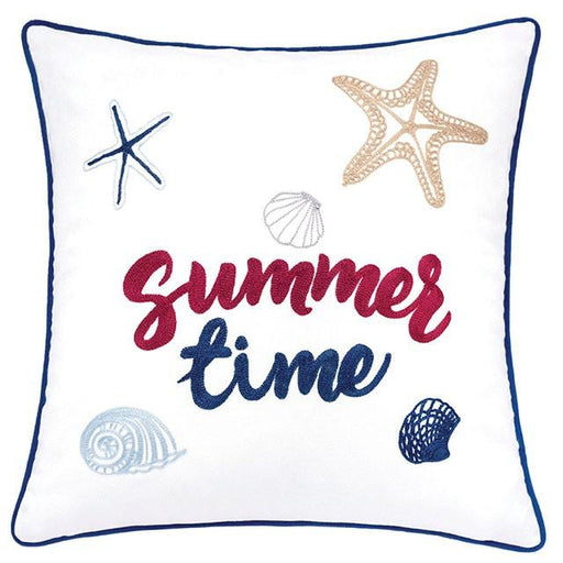 Emmie White 20" X 20" Pillow, Summer Time - Royal Furniture & Gifts (MI) - Multi Location