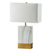 Faith White Marble/Gold 20"H White Marble Gold Table Lamp - Royal Furniture & Gifts (MI) - Multi Location