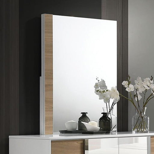 ERLANGEN Mirror, White/Natural - Royal Furniture & Gifts (MI) - Multi Location