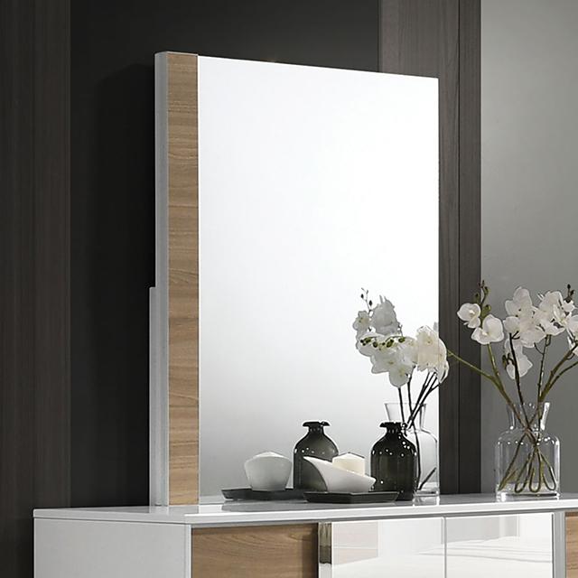 ERLANGEN Mirror, White/Natural - Royal Furniture & Gifts (MI) - Multi Location