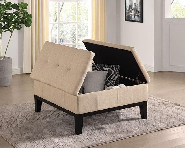 FAZIO Storage Ottoman, Beige - Royal Furniture & Gifts (MI) - Multi Location
