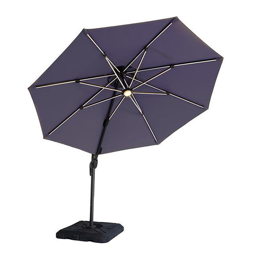 Fera 10 Ft Round Umbrella w/ LED Bulb + 37" Large Base - Royal Furniture & Gifts (MI) - Multi Location