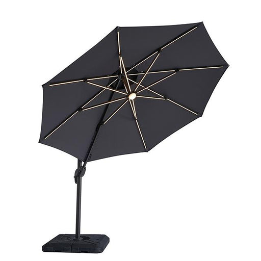 Fera 10 Ft Round Umbrella w/ LED Bulb + 37" Large Base - Royal Furniture & Gifts (MI) - Multi Location