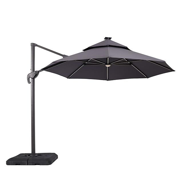 Fera 10 Ft Round Umbrella w/ LED Bulb + 37" Large Base - Royal Furniture & Gifts (MI) - Multi Location