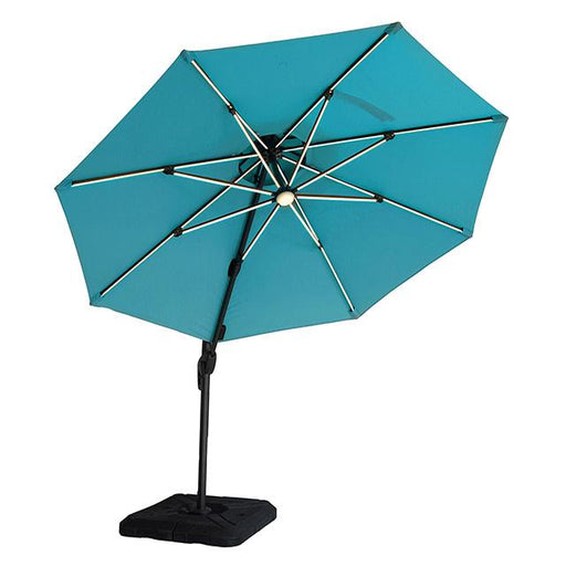 Fera 10 Ft Round Umbrella w/ LED Bulb + 37" Large Base - Royal Furniture & Gifts (MI) - Multi Location