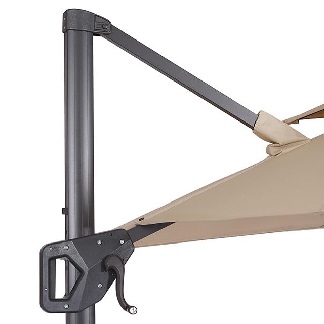Fida 8 Ft Square Umbrella w/ Double Top + 37" Large Base - Royal Furniture & Gifts (MI) - Multi Location