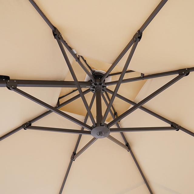 Fida 8 Ft Square Umbrella w/ Double Top + 37" Large Base - Royal Furniture & Gifts (MI) - Multi Location