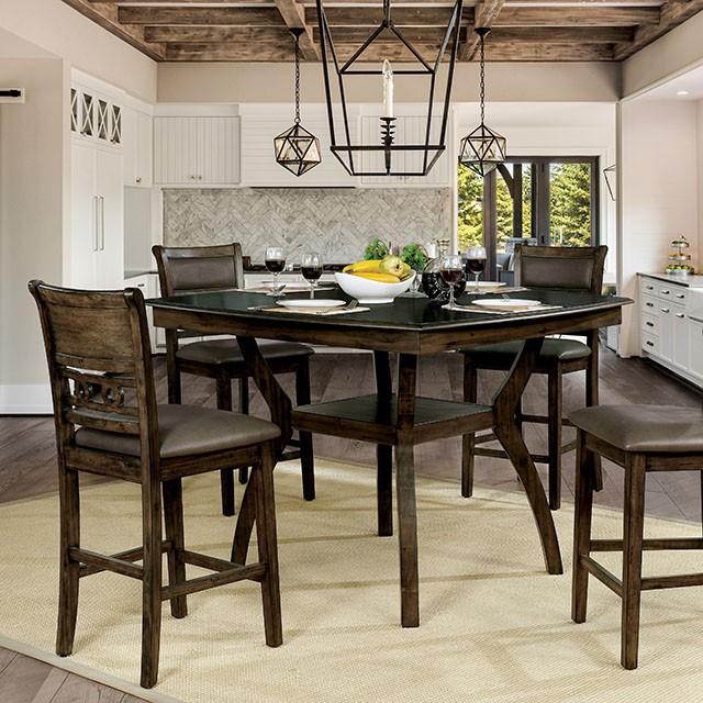Flick Rustic Oak Counter Ht. Table - Royal Furniture & Gifts (MI) - Multi Location