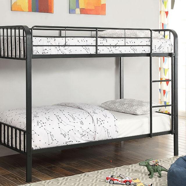 CLEMENT Black Metal Twin/Twin Bunk Bed - Royal Furniture & Gifts (MI) - Multi Location