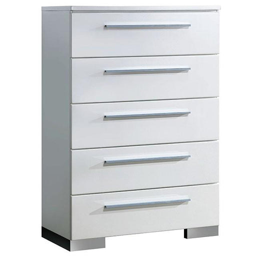 CLEMENTINE Glossy White Chest - Royal Furniture & Gifts (MI) - Multi Location