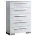 CLEMENTINE Glossy White Chest - Royal Furniture & Gifts (MI) - Multi Location