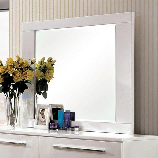 CLEMENTINE Glossy White Mirror - Royal Furniture & Gifts (MI) - Multi Location