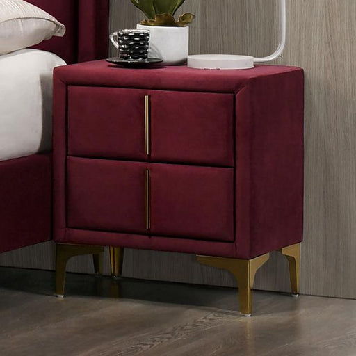 FLORIZEL Night Stand, Red - Royal Furniture & Gifts (MI) - Multi Location