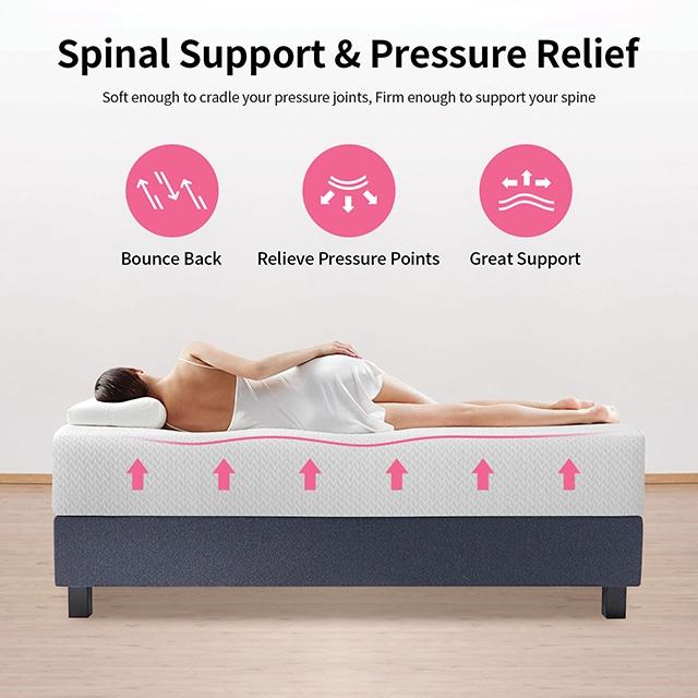 Forsythia 12" Twin Green Tea Gel Memory Foam - Royal Furniture & Gifts (MI) - Multi Location