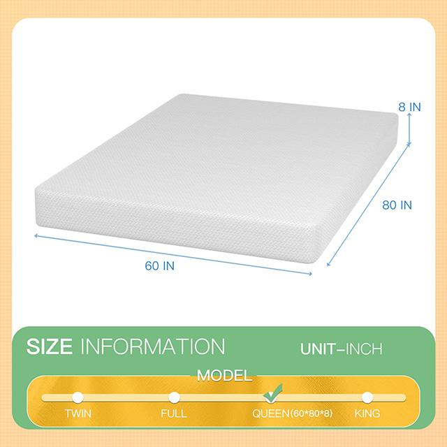 Forsythia 8" Queen Green Tea Gel Memory Foam - Royal Furniture & Gifts (MI) - Multi Location