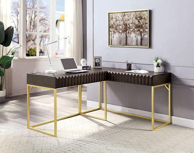 FREIBURG Corner Desk, Walnut - Royal Furniture & Gifts (MI) - Multi Location
