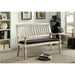 Georgia Antique White/Gray Love Seat Bench - Royal Furniture & Gifts (MI) - Multi Location