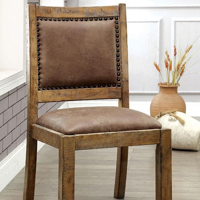 GIANNA Rustic Pine/Brown Side Chair (2/CTN) - Royal Furniture & Gifts (MI) - Multi Location