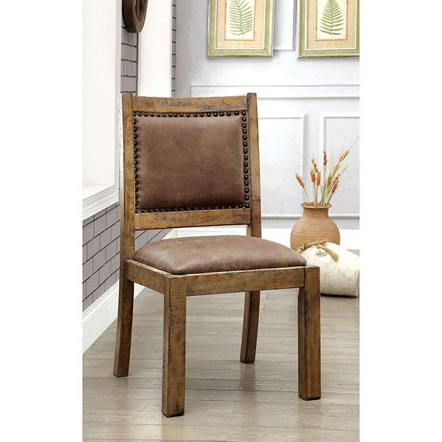 GIANNA Rustic Pine/Brown Side Chair (2/CTN) - Royal Furniture & Gifts (MI) - Multi Location