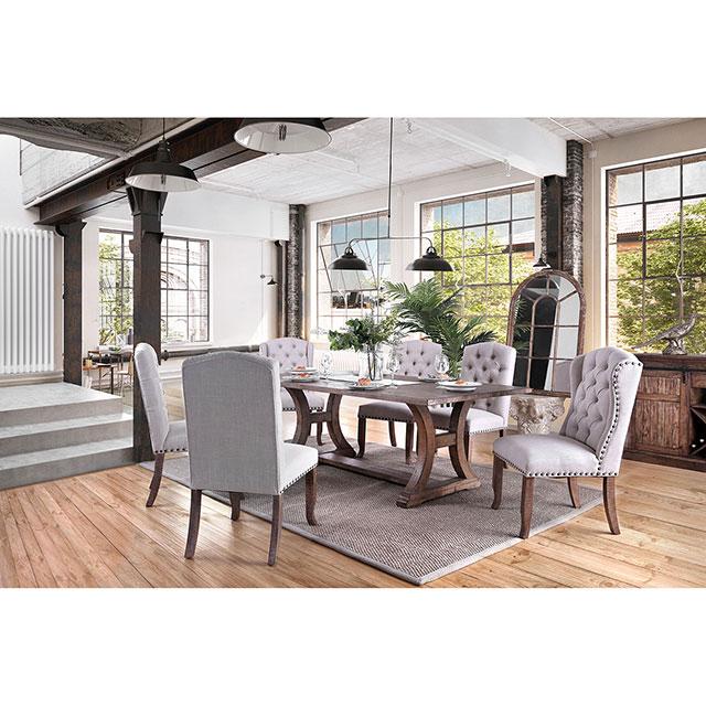 Gianna Rustic Pine/Ivory Wingback Chair (2/CTN) - Royal Furniture & Gifts (MI) - Multi Location