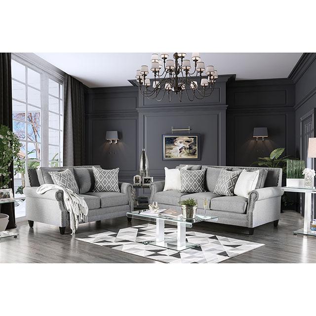 Giovanni Gray Love Seat - Royal Furniture & Gifts (MI) - Multi Location