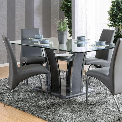 Glenview I Gray/Chrome Dining Table - Royal Furniture & Gifts (MI) - Multi Location