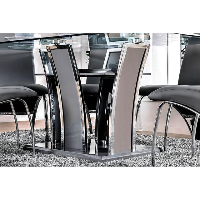 Glenview I Gray/Chrome Dining Table - Royal Furniture & Gifts (MI) - Multi Location