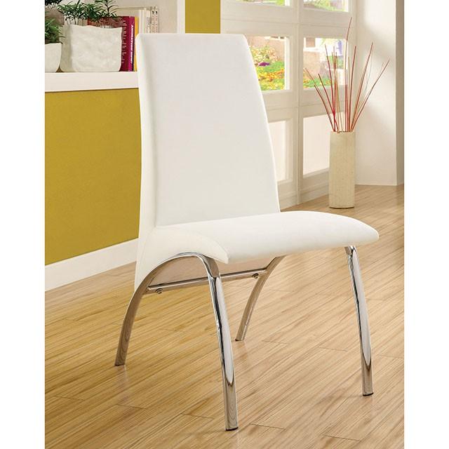 Glenview White/Chrome Dining Table - Royal Furniture & Gifts (MI) - Multi Location