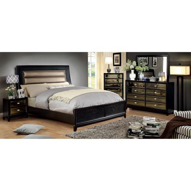 Golva Bed Beige & Black - Royal Furniture & Gifts (MI) - Multi Location