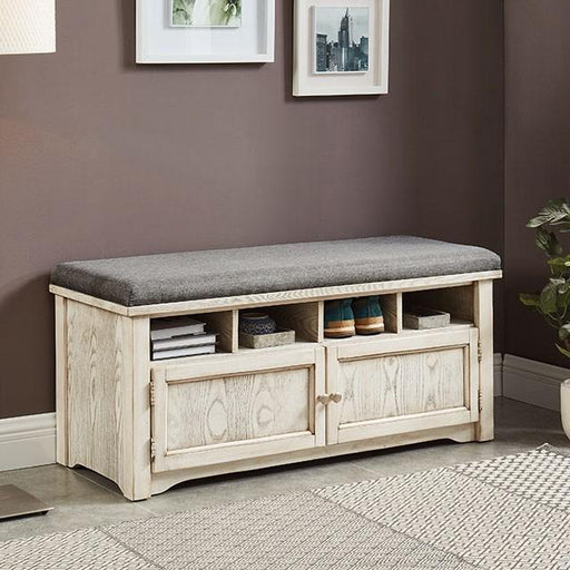 Gwebdolyn Weather White Shoe Bench - Royal Furniture & Gifts (MI) - Multi Location