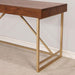 Halstein Light Walnut/Gold Desk - Royal Furniture & Gifts (MI) - Multi Location